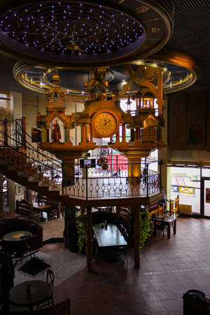 Lutsk, Ukraine - May 13, 2017: Interesting Interiors Of Restaurant In Shopping Mall â€œport Cityâ€